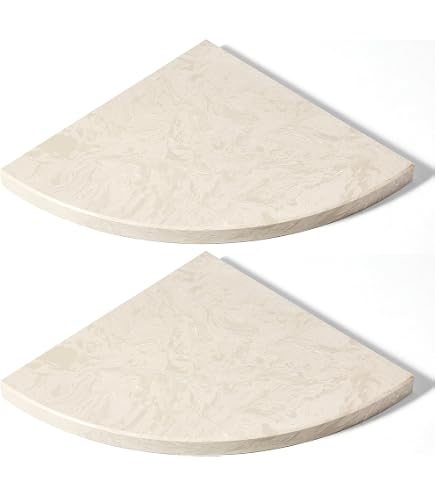 Corner Shelf White Ceramic Bath Accessory Shower Thinset Mount 8-3/4 x