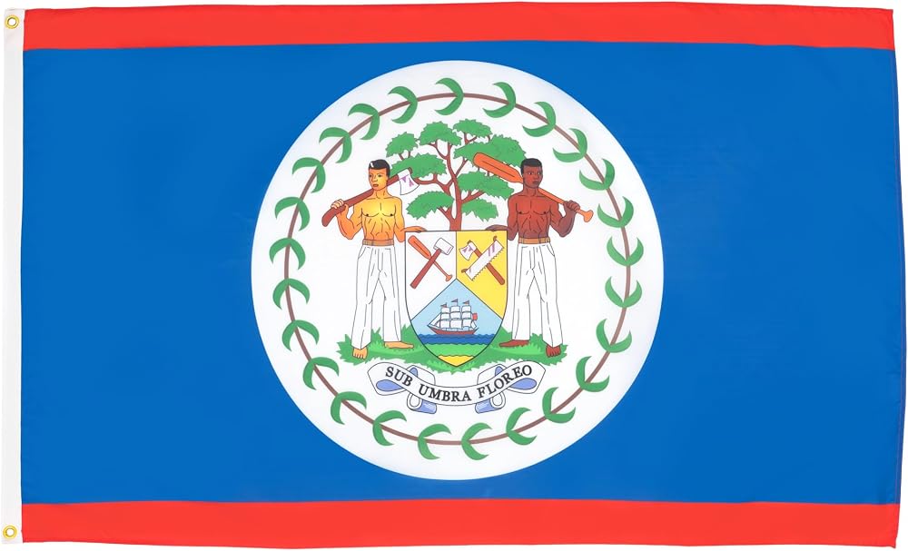 AZ FLAG Belize Flag 3x5 ft 100D Polyester with Two Brass Grommets