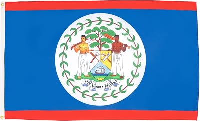 AZ FLAG Belize Flag 3x5 ft 100D Polyester with Two Brass Grommets