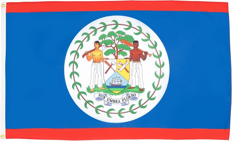 AZ FLAG Belize Flag 3x5 ft 100D Polyester with Two Brass Grommets