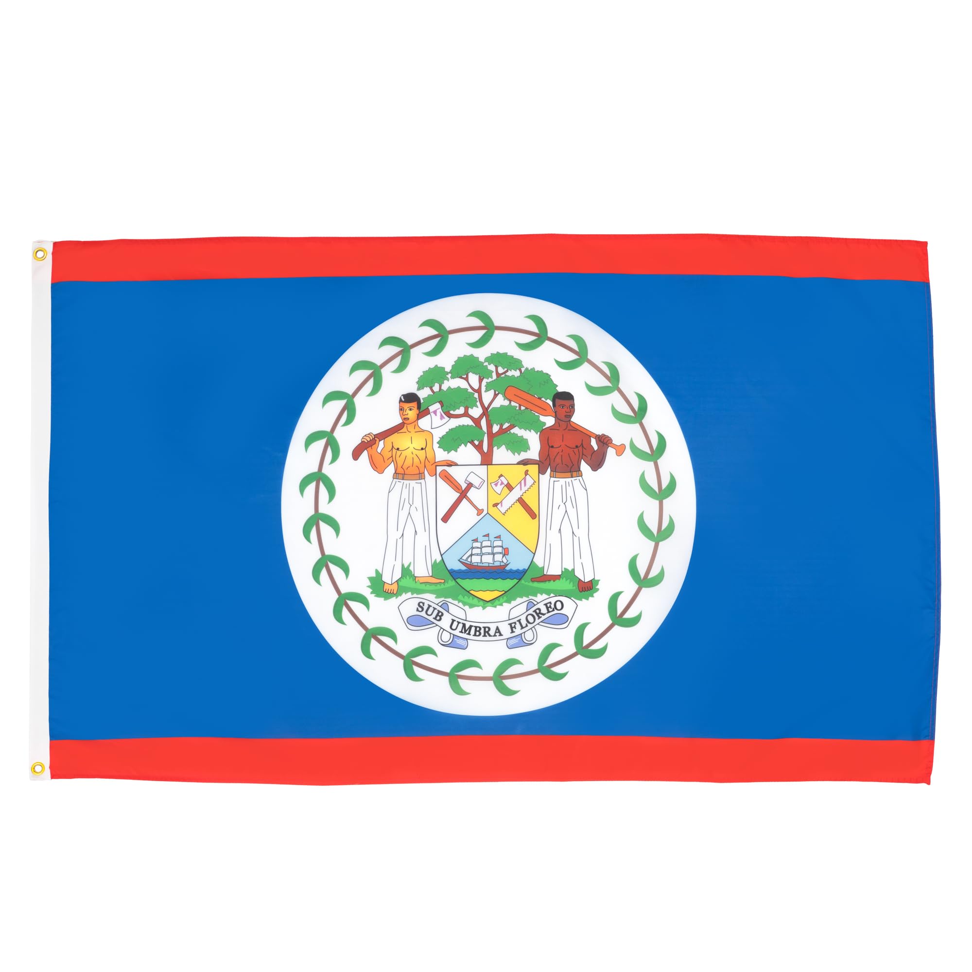 AZ FLAG - Belize Flag - 2x3 Ft - 100D Polyester Belizean Banner with Two Metal Grommets - Fade Resistant - Vivid Colors - 2' x 3' Feet - 90x60 Cm — image 1