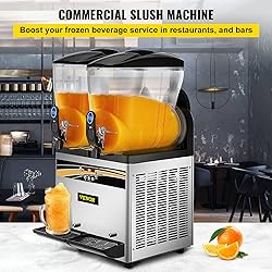 VEVOR Commercial Slushy Machine, 15Lx2 Tank