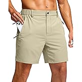 G Gradual Men's Shorts 7"/ 5"/ 9" Lightewight Casual Shorts for Men Hiking Golf Shorts with 3 Zipper Pockets