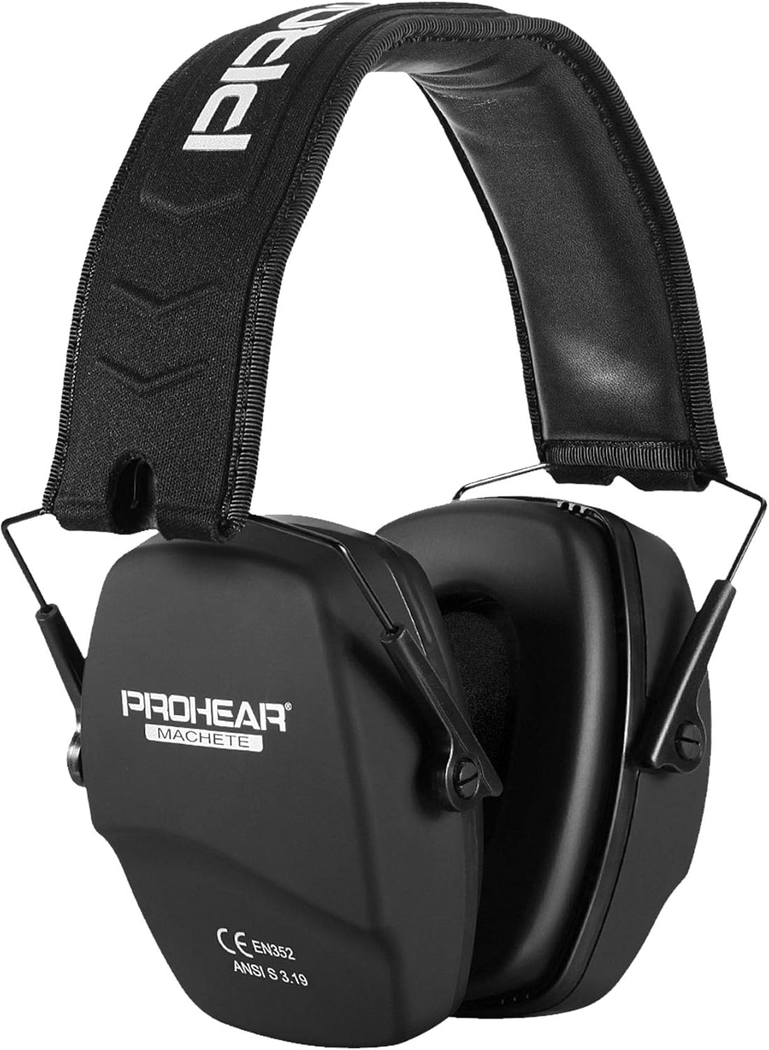 PROHEAR 016-GEP02 Shooting Ear Protection Safety Muffs with Gel Ear Seals, NRR 26dB Noise Reduction Slim Low Profile Passive Earmuffs, Folding Hearing Protector for Airsoft, Hunting (Black): Home Improvement