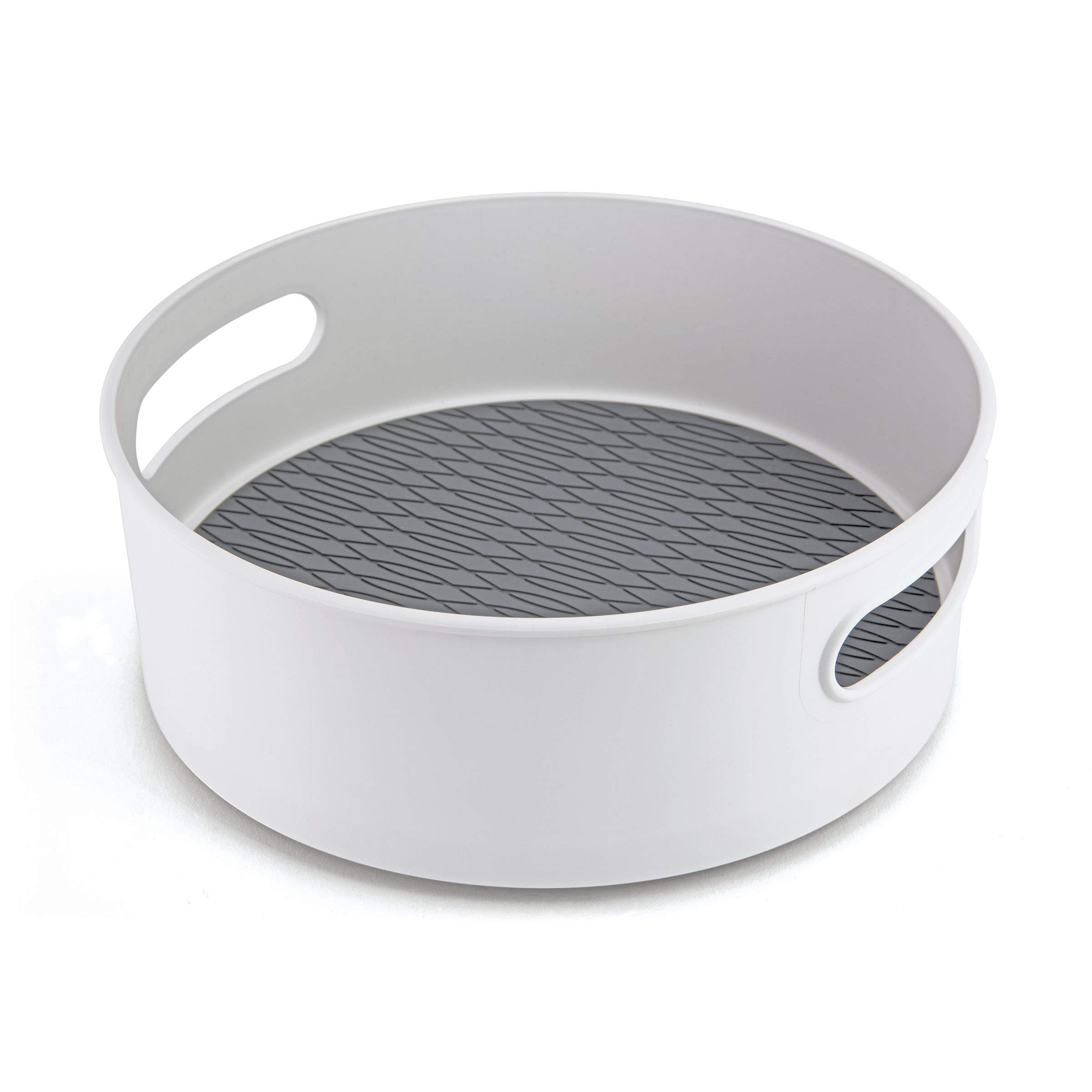 Photo 1 of Copco Non-Skid Storage Turntable, 10-Inch, Gray and White