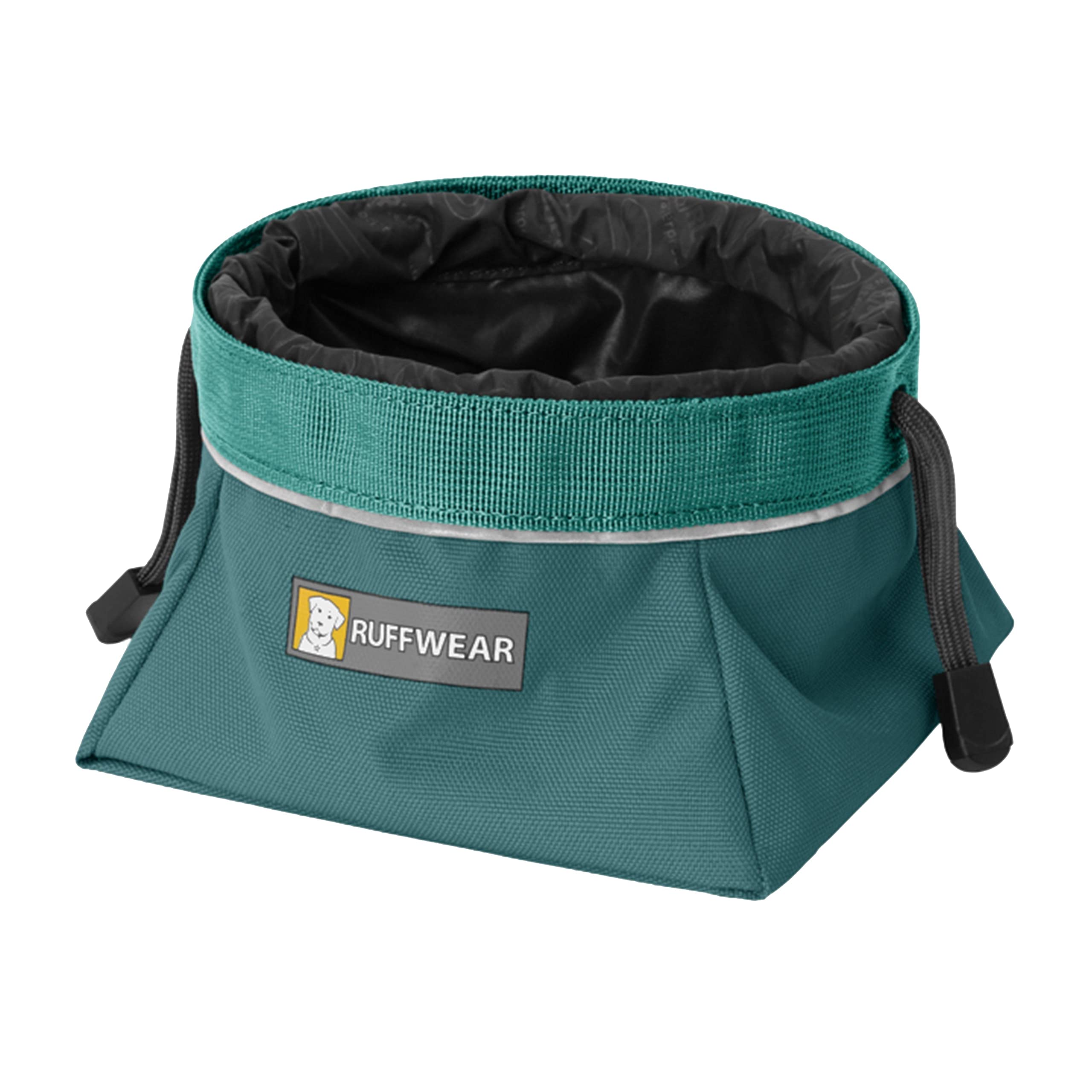 Ruffwear Quencher Cinch Top Bowl, Portable Dog Travel Bowl for Food and Water with Drawstring, Tumalo Teal, Large