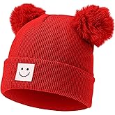 AZJ Baby Beanie Hat Toddler Infant Winter Knitted Hat Kids Soft Warm Pom Pom Beanie Cap for Boys Girls