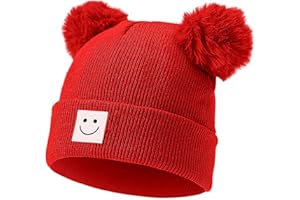 AZJ Baby Beanie Hat Toddler Infant Winter Knitted Hat Kids Soft Warm Pom Pom Beanie Cap for Boys Girls
