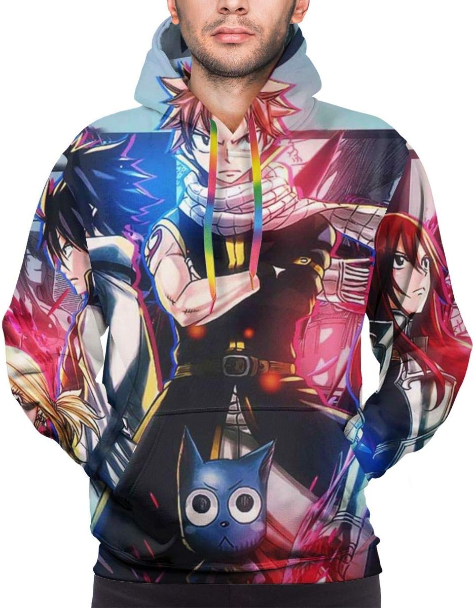 Jacob Cook Men's Hoodies FAI-Ry Ta-il 3D Graphic Print Pullover Hooded Sweatshirts for Youth&Men