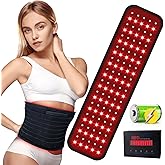 Nail girls Red Light Therapy for Body, Rechargeable Infrared Light Therapy Belt for Pain Relief, Flexible Wearable 660nm&850nm Cordless Led Red Light Therapy Wrap for Back Shoulder Waist Joints Muscle