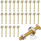Raven KCDC-36436-200 Brass Plated Closet Bolts with Nuts and Washers for Toilets, 1/4-inch x 2-1/4 inch, Pack of 100