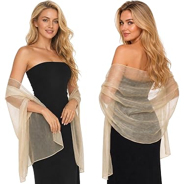 amazon shawls and wraps for evening dresses Amazon.com: Yetuab Beige Pashmina Shawl