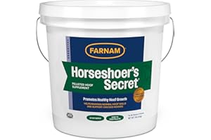 Farnam Horseshoer's Secret Pelleted Hoof Supplement for horses promotes healthy hoof growth, 11lb., 30 day supply