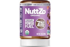 Organic Dark Chocolate Power Fuel by NuttZo | 7 Nuts & Seeds Blend, Paleo, Non-GMO, Gluten-Free, Vegan, Kosher | 2g Sugar, 5g Protein | 12oz Jar
