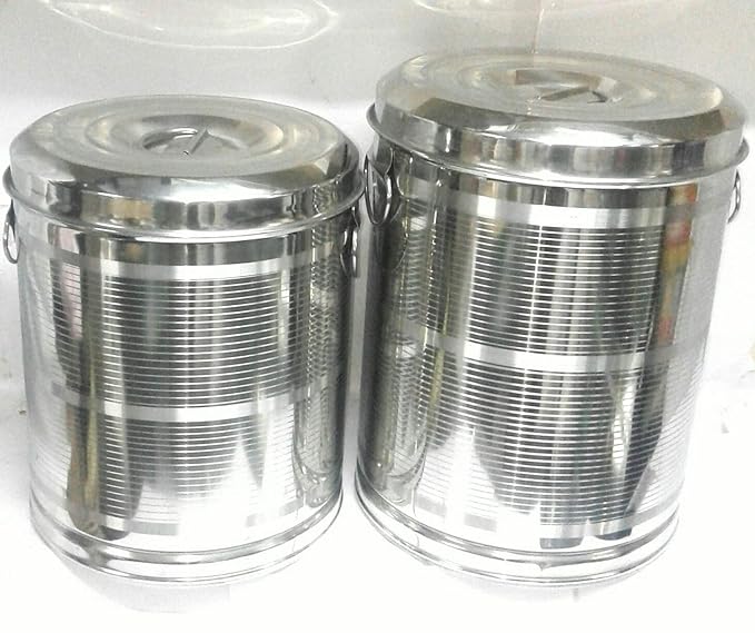 Buy silver touch Stainless Steel Water And Wheat Flour Storage Drum