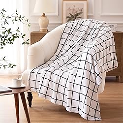 Bertte Fleece Throw Blanket Super Soft Cozy Warm