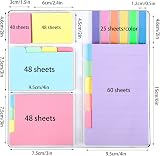 Thboxes Sticky Notes Set 400 Pcs Multicolor PU Leather Cover Office School view 2