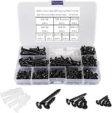 FandWay 360Pcs Self Tapping Screws Set M3-M5 Truss Head Wood Screws