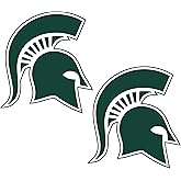Craftique Michigan State Decal (Spartan Head 2-Pack Deca (2"), 2 in)