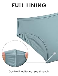 CRZ YOGA Bikini Bottoms for Women Mid Rise Full
