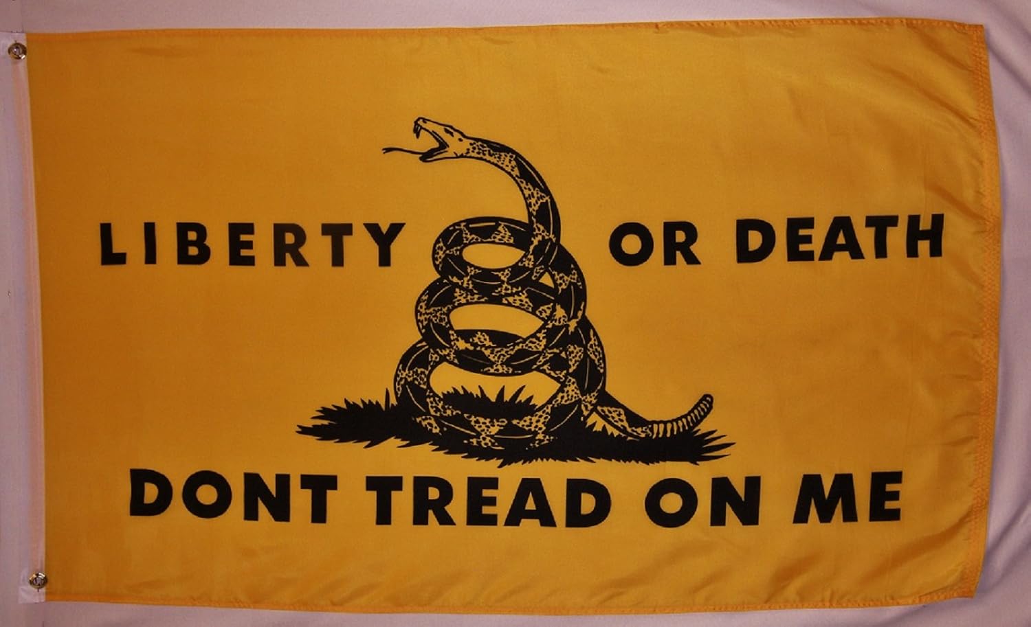 Liberty Or Death Don't Tread On Me Gadsden Flag 3' X 5' Indoor Outdoor