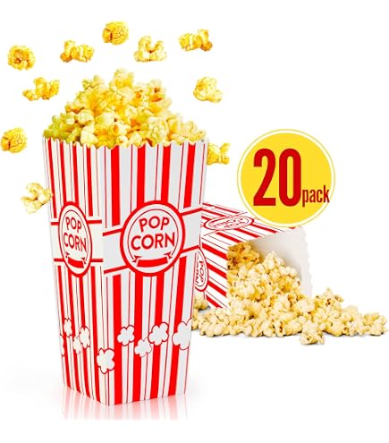 2 Pack Movie Night Happy Birthday Banner - Popcorn Themed Party Garland, Red & White Pennant Decor For Cinema Birthday