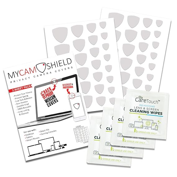 MyCamShield Light Gray 52 Vinyl cam/Camera Covers Removable/Reusable for