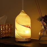 Essential Oil Diffuser Hand Blown Glass Aromatherapy Diffuser - Ultrasonic Cool Mist Scent Aroma Diffuser, Whisper Quiet with Auto Shut-Off, Timer Setting &amp;7 Colors Night Light for Home