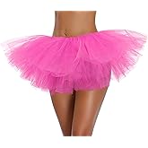 Women's, Teen, Adult Classic Elastic 3, 4, 5 Layered Tulle Tutu Skirt