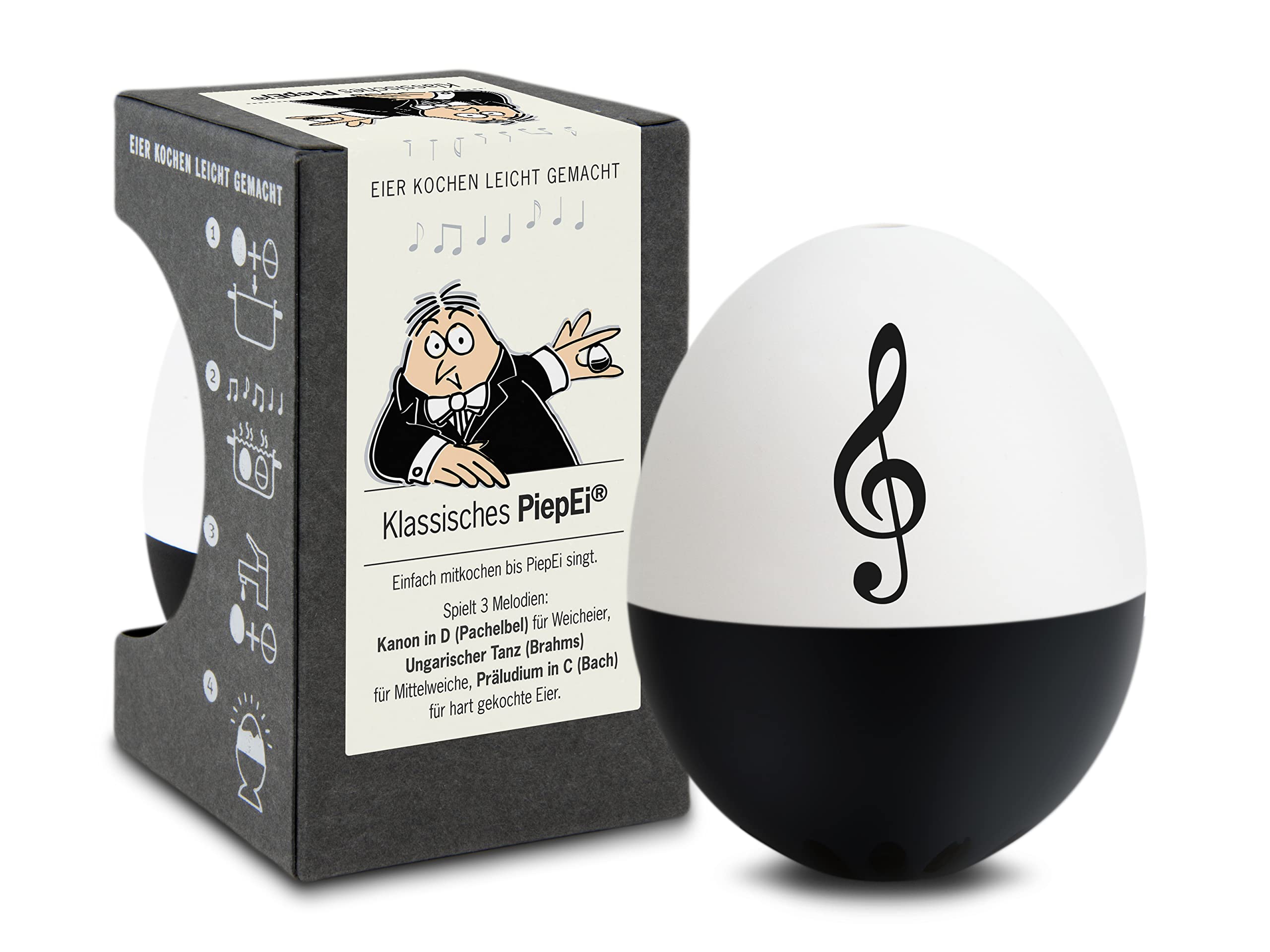 Brainstream PiepEi-The Singing Egg Timer for Cooking, Multicolor, 5,1 x 4,5 cm