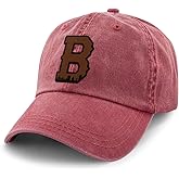 Boston B Skyline Leather Patch Washed Dad Hat
