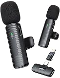 Upgraded 2Pcs Professional Wireless Lavalier