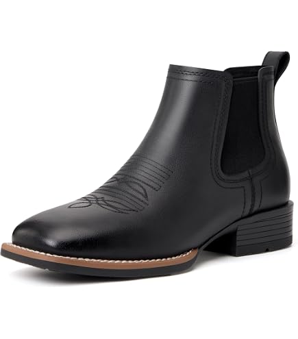 Amazon.com | Rvminyta Cowboy Boots for Men Square Toe Chelsea