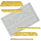Palksky DIY Baroque Scroll Relief Cake Border