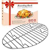 DePango 12inch Oval Roasting Rack for Oven, Gifts for Mom Men Wife, Stainless Steel Cooling Rack, Non-Stick Wire Rack for Coo