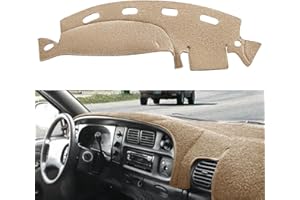 Yiz Dashboard Cover Dash Cover Mat Pad Custom Fit for Dodge Ram 1500 2500 3500 1998 1999 2000 2001 (98-01 Beige) Y21