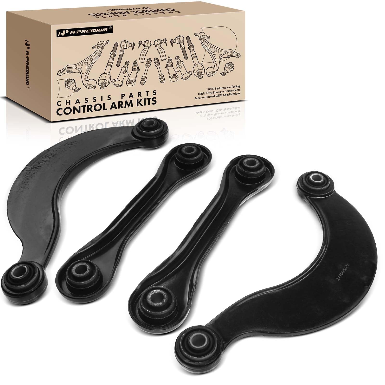 Photo 1 of A-Premium Set of 4, (2) Rear Forward Lower Control Arm & (2) Rear Upper Control Arm, Compatible with Ford & Volvo - 2000-2018 - C-Max Focus & C30 C70 S40 V50, FWD Only