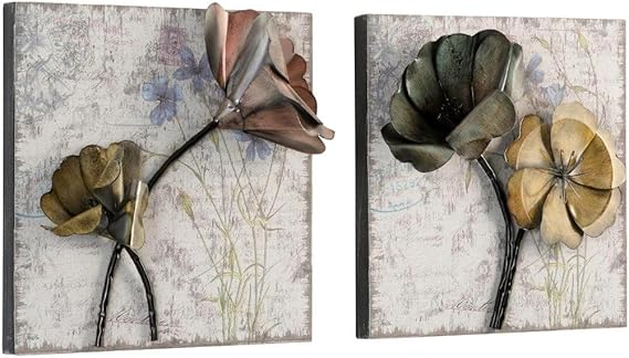 moebel direkt online Wanddekoration _ Wandbilder 2er-Set aus Metall