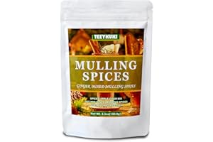 TEEYKUKI Mulling Spices for Apple Cider, 5.3oz(150.0g), Mulling Spices Used for Wine & Hot Drinks on Christmas Day, Great Mulled Wine Spices, Ginger Flavor