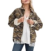 Kedera Leopard Printed Jean Jacket Women Trendy 2025 Button Down Shacket Vintage Western Trucker Jacket Coat Outfits