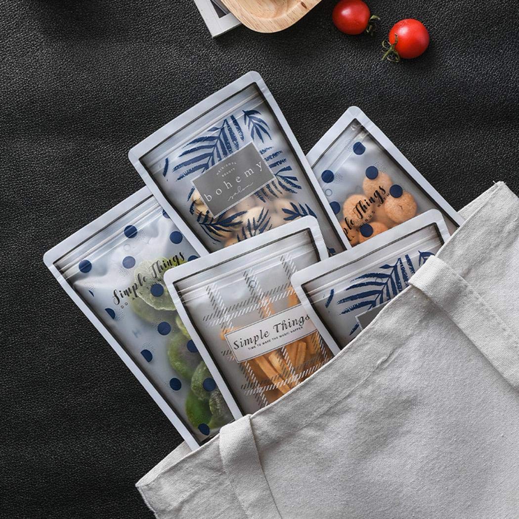 Weform 4Pcs Self-Sealing Transparent Food Packaging Moisture-Proof Sealed Storage Bag Food Savers Storage Containers