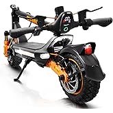 CUNFON Electric Scooter Dual Motor, 2400W, Top Speed 50km/h, Range 35km-70km, 48V 24Ah Battery, 10.5" Off-Road Tire Sports Fo