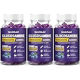 Simhould 3 Packs Glucosamine Chondroitin Gummies - 3000MG Extra Strength Joint Support Supplement with MSM & Elderberry, Flexibility, Antioxidant Immune Support Gummy for Adults, Men & Women