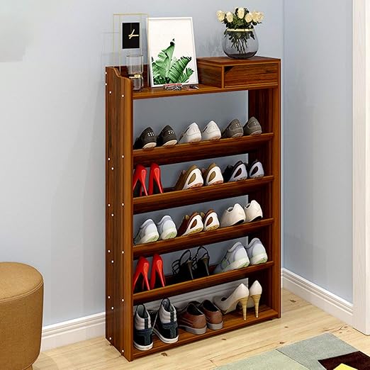 ALUNVA Estante De Zapatos,Madera Estante De Almacenamiento De Zapatos