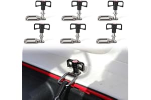 RERPRO Hardtop Removal Lift Quick Release Bolts Thumb Screws for 1997-2025 Jeep Wrangler TJ JK JL 4XE Gladiator JT 2021-2025 Ford Bronco Accessories Hard Top Fastener Nut Tie Down D-Rings Anchor, Flag