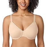 DELIMIRA Women's Minimizer Bras Full Coverage Plus Size Underwire Unlined Bra