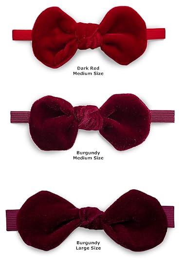 burgundy baby headband