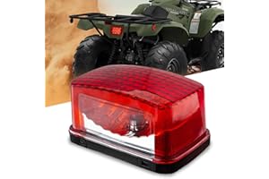 KICRY ATV Brake Tail Light Led Taillight Brake Stop Lights Compatible with Yamaha Grizzly Big Bear Bruin Kodiak Wolverine Rhino Viking 5KM-8472C-10-00 Aftermarket (Bulb w/Plate Light)