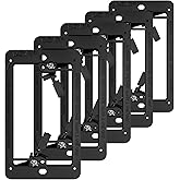 VCE 5-Pack Single Gang Low Voltage Mounting Bracket Wall Plate for Telephone Wires, Network Cables, HDMI, Coaxial, Speaker Ca