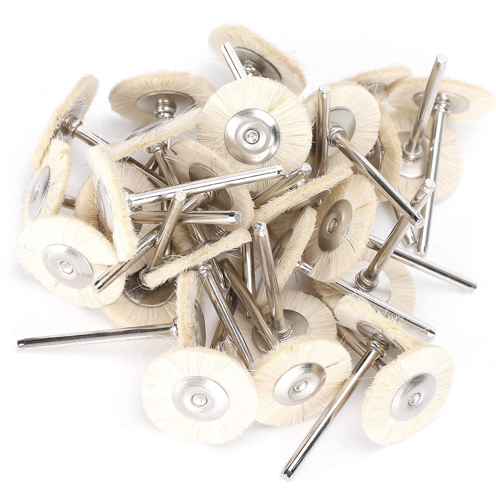 Brass Steel Wire Brush Polishing Wheels Full kit30Pcs Wire Brushes Set for Dremel Rotary Tools(Sheep's mane) Leather Tools